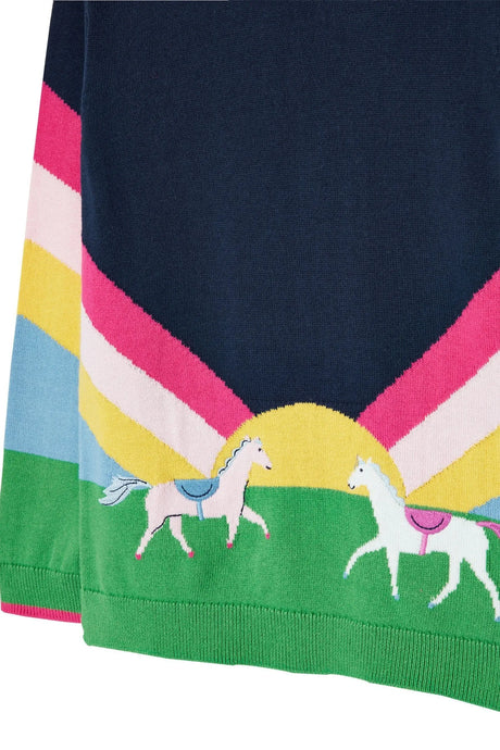 Miranda Crewneck Sweater - Rainbow Horse  | Joules | Joules | Jenni Kidz