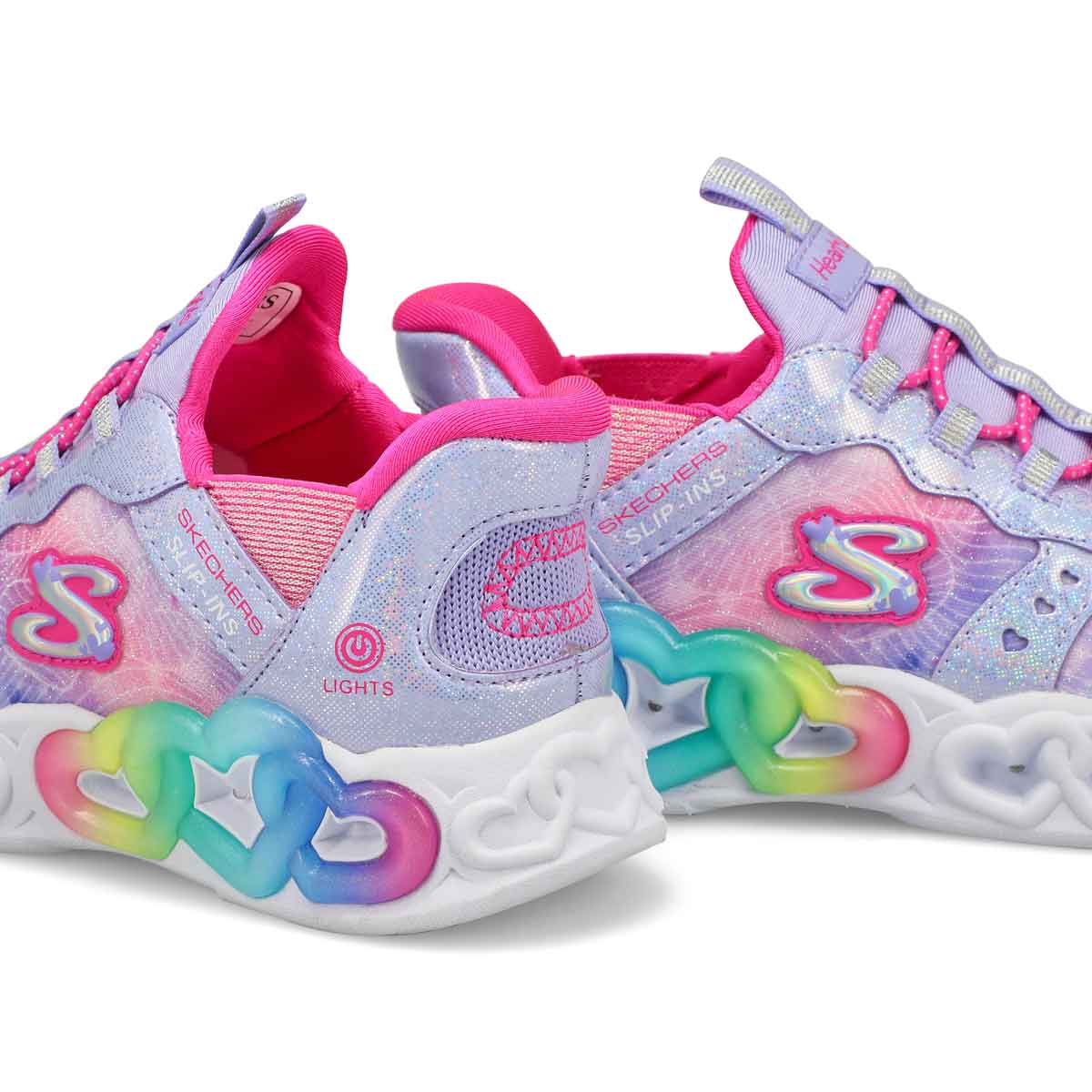 Youth Girls' Infinite Heart Lights - Lavender/Multi | Skechers | Skechers | Jenni Kidz