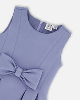 Neoprene Bow Dress Old Blue | Deux par Deux | Jenni Kidz