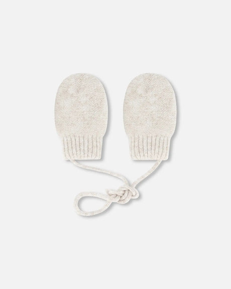 Newborn Knit Mittens No Thumbs Off White | Deux par Deux | Jenni Kidz