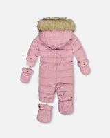 One Piece Baby Snowsuit Orchid | Deux par Deux | Jenni Kidz