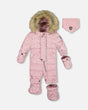 One Piece Baby Snowsuit Rose Printed Mini Flowers | Deux par Deux | Jenni Kidz