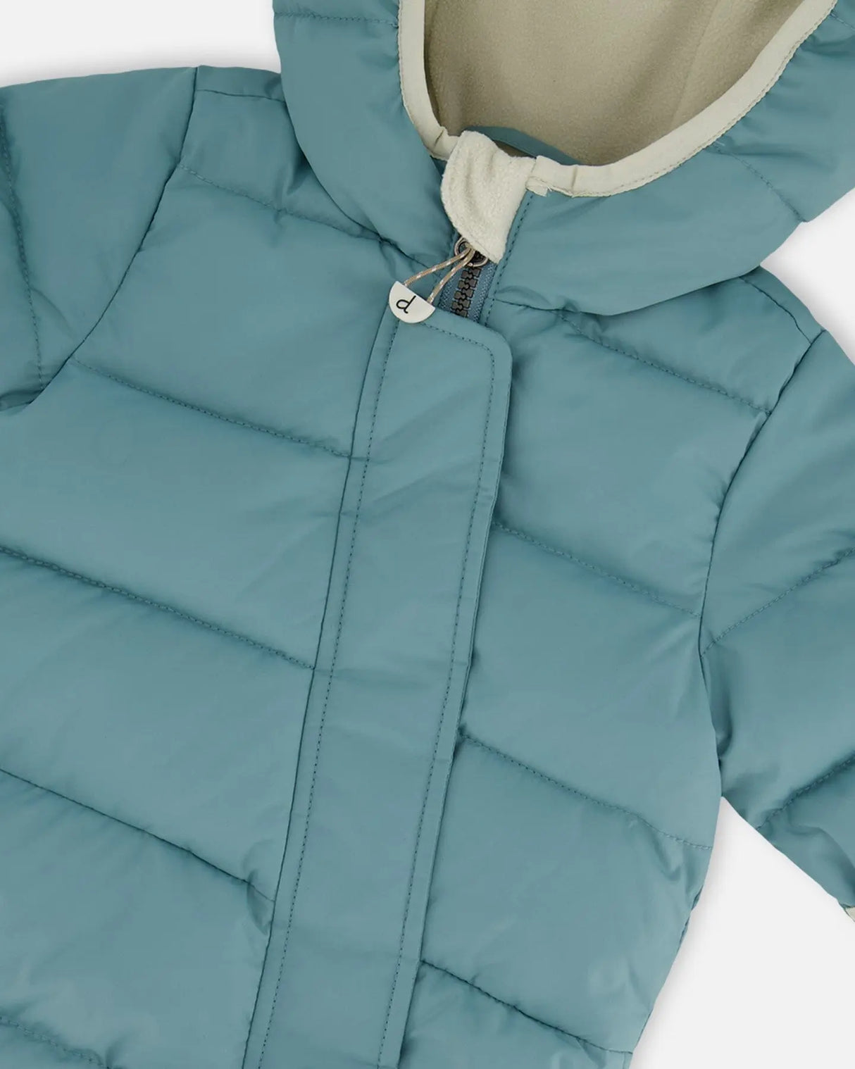 One-Piece Compressible Snowsuit Ash Blue For Baby Designed For Car Seat | Deux par Deux | Jenni Kidz