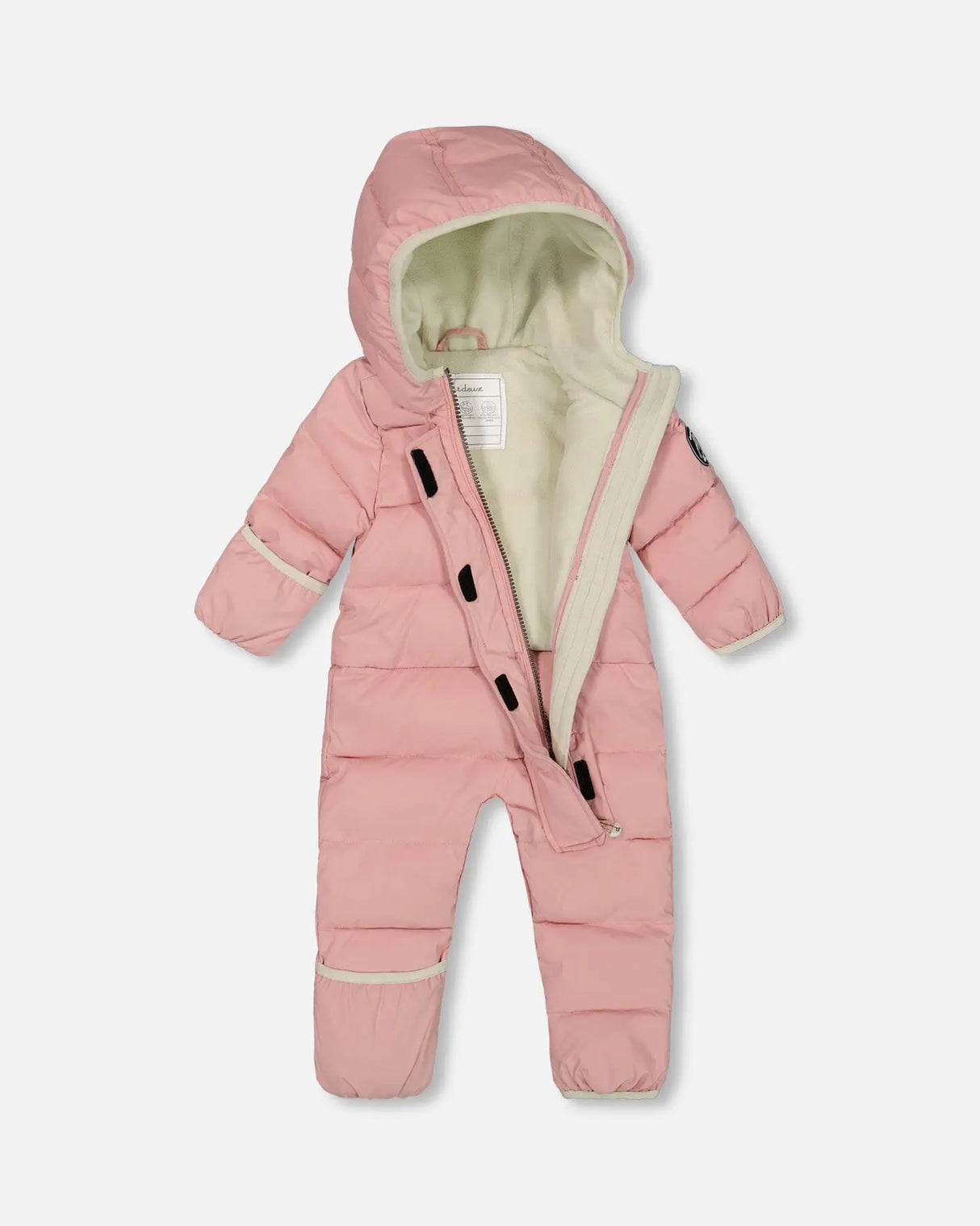 One-Piece Compressible Snowsuit Pink For Baby Designed For Car Seat | Deux par Deux | Jenni Kidz