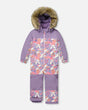One-Piece Discover Snowsuit Lilac Retro Flower Print | Deux par Deux | Jenni Kidz