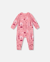 One-Piece Organic Cotton Pajama Pink Forest | Deux par Deux | Jenni Kidz