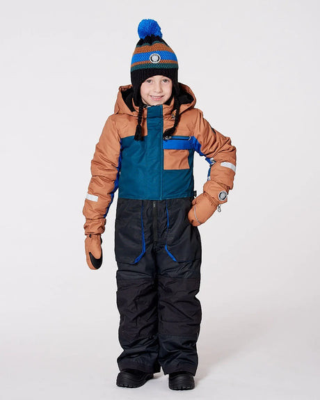 One-Piece Play Snowsuit Colorblocked And Black | Deux par Deux | Jenni Kidz