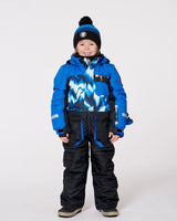 One-Piece Play Snowsuit With Print And Colorblocking Black | Deux par Deux | Jenni Kidz