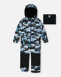 One Piece Snowsuit Black Printed Polar Bears | Deux par Deux | Jenni Kidz