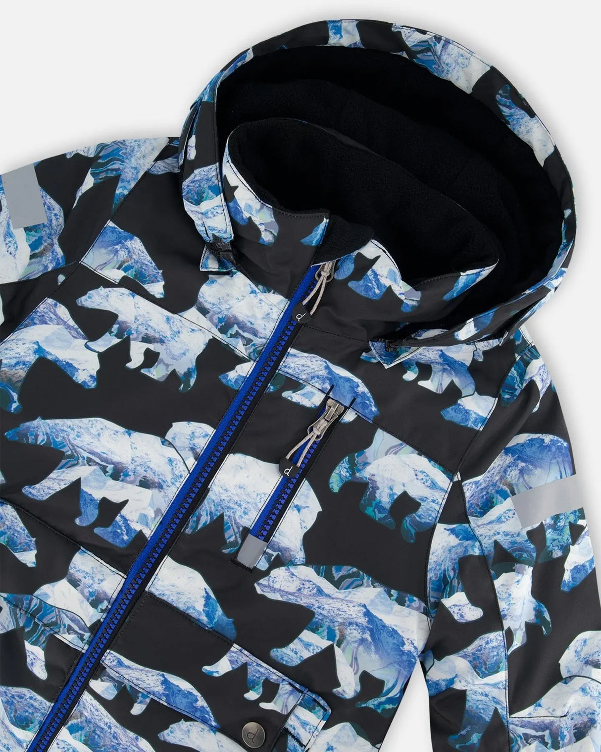 One Piece Snowsuit Black Printed Polar Bears | Deux par Deux | Jenni Kidz