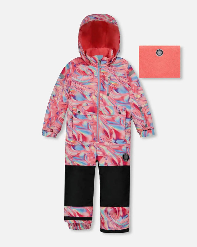 One Piece Snowsuit Printed Marble | Deux par Deux | Jenni Kidz