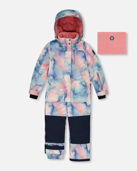 One Piece Snowsuit Printed Pastel Watercolor | Deux par Deux | Jenni Kidz