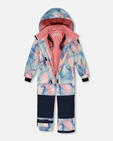 One Piece Snowsuit Printed Pastel Watercolor | Deux par Deux | Jenni Kidz