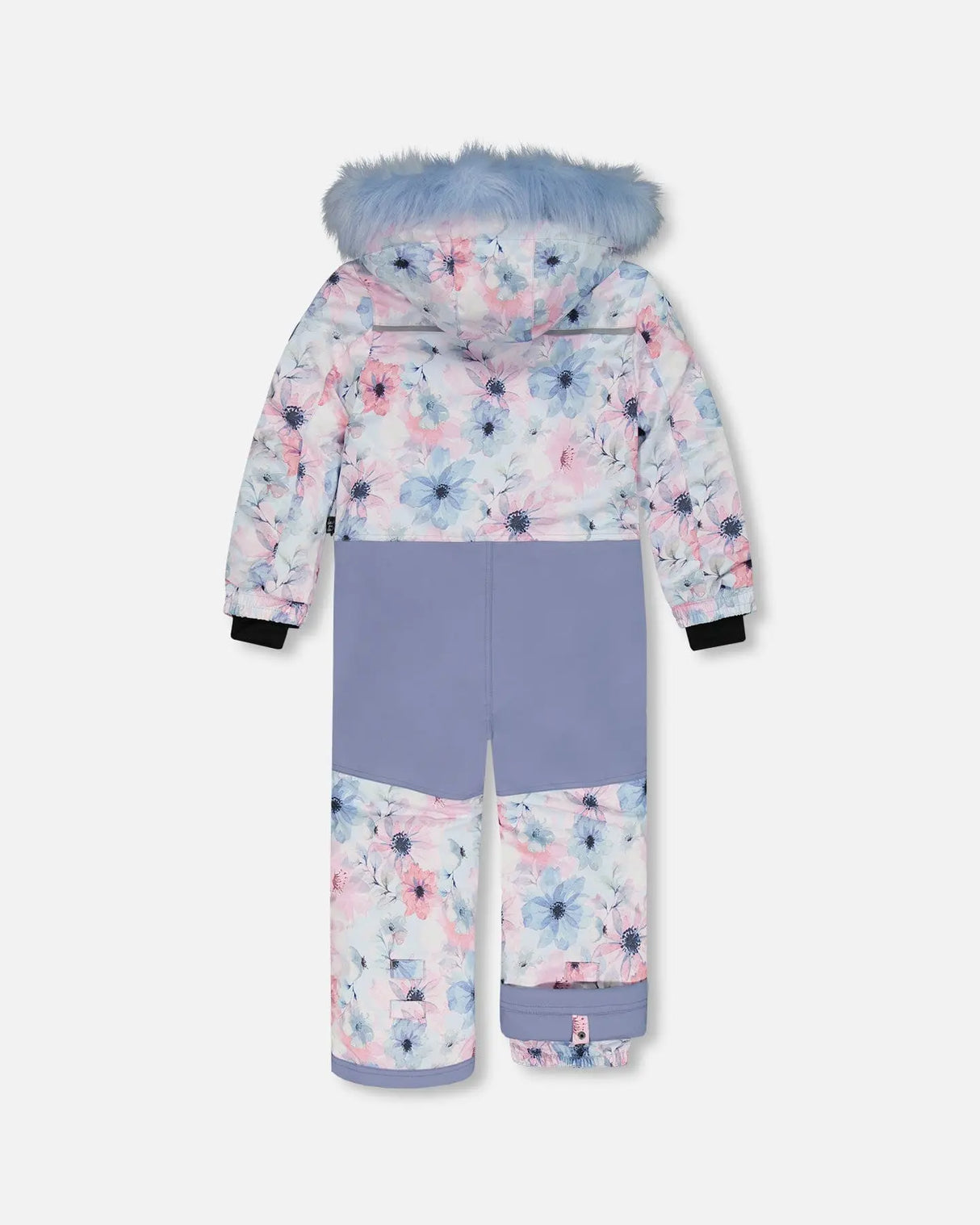 One Piece Snowsuit Printed Watercolor Blue Flowers | Deux par Deux | Jenni Kidz