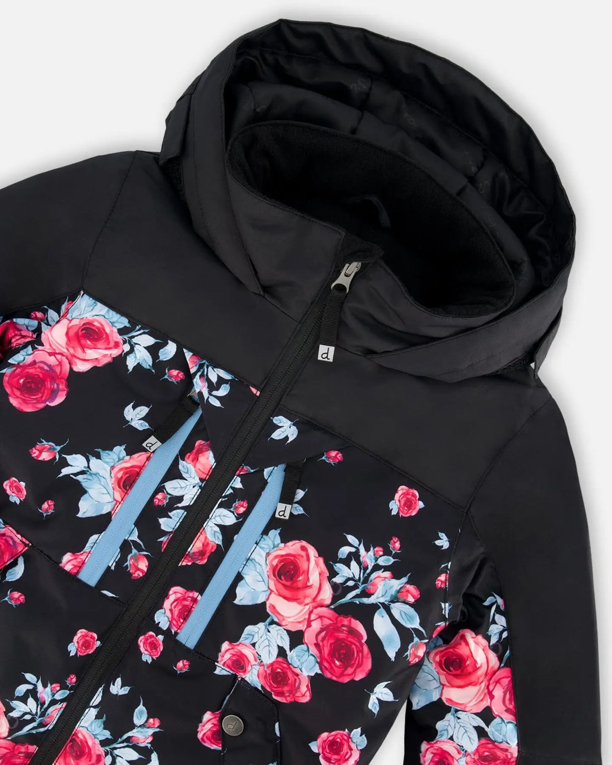 One Piece TEKNIK Snowsuit Black Printed Roses | Deux par Deux | Jenni Kidz