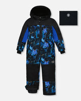 One Piece TEKNIK Snowsuit Black Printed Storm | Deux par Deux | Jenni Kidz