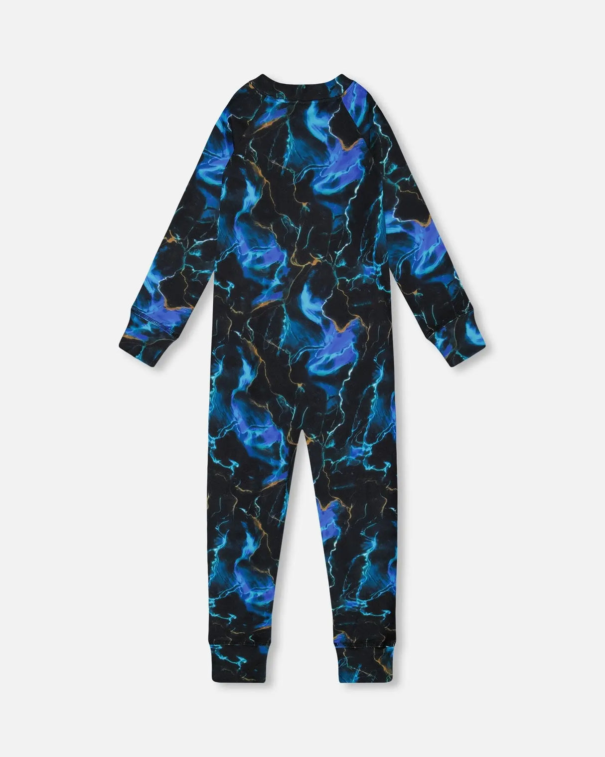 One Piece Thermal Underwear Black Printed Storm | Deux par Deux | Jenni Kidz