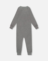 One-Piece Thermal Underwear Dark Heather Gray | Deux par Deux | Jenni Kidz