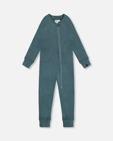 One Piece Thermal Underwear Pine Green | Deux par Deux | Jenni Kidz