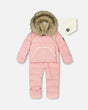 One-Piece Baby Snug Snowsuit Designed For Car Seat Pink | Deux par Deux | Jenni Kidz
