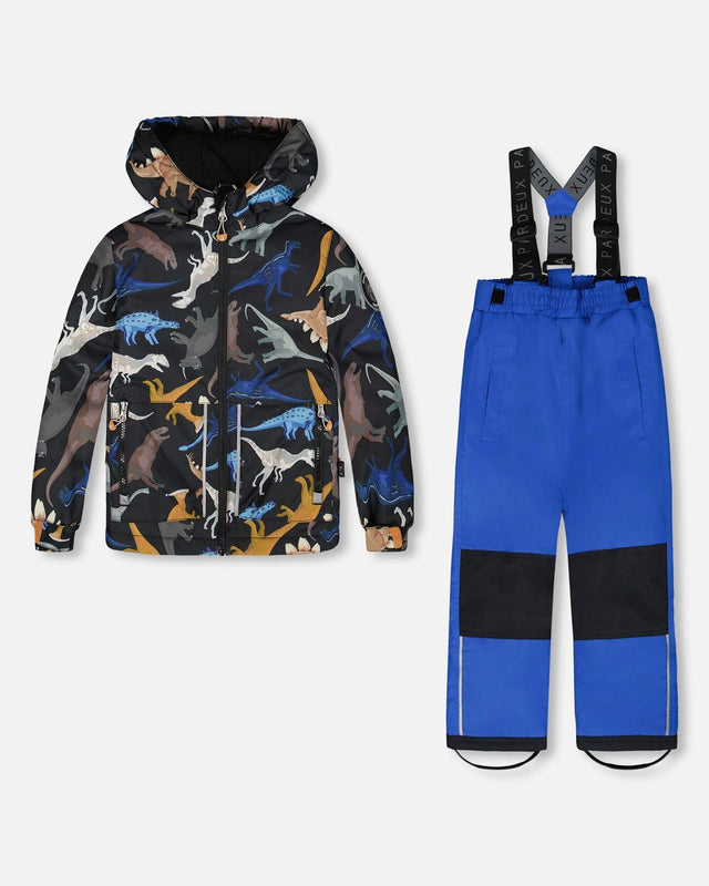Order Deux par Deux two-piece chill snowsuit in blue – jacket and pants front view