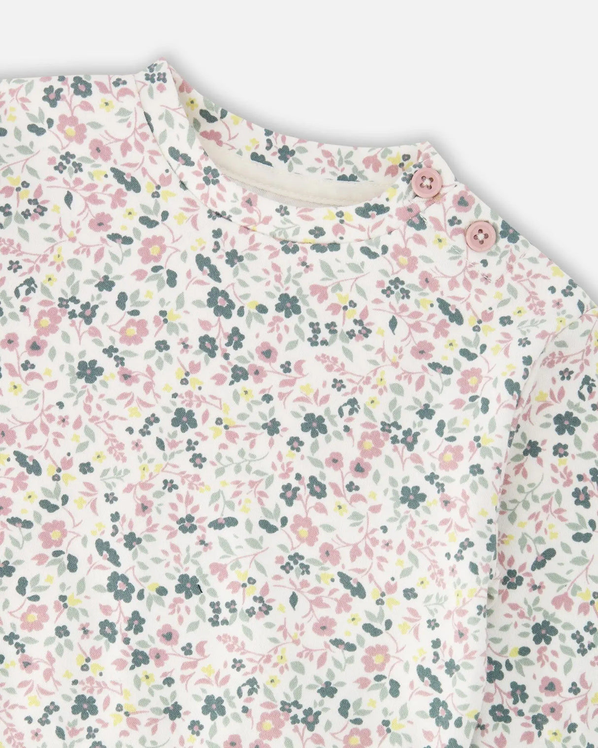 Organic Cotton Evolutive Pant And Long Sleeve Top Set Jade Green | Deux par Deux | Jenni Kidz