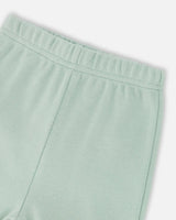 Organic Cotton Evolutive Pant And Long Sleeve Top Set Jade Green | Deux par Deux | Jenni Kidz