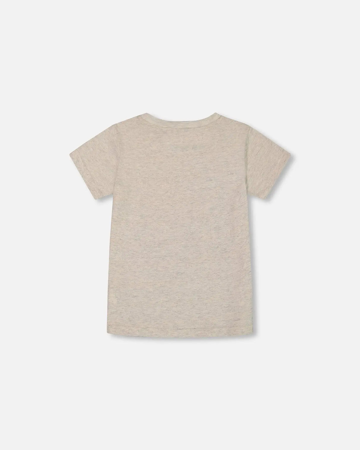 Organic Cotton Graphic Tee Light Gray Shimmer | Deux par Deux | Jenni Kidz