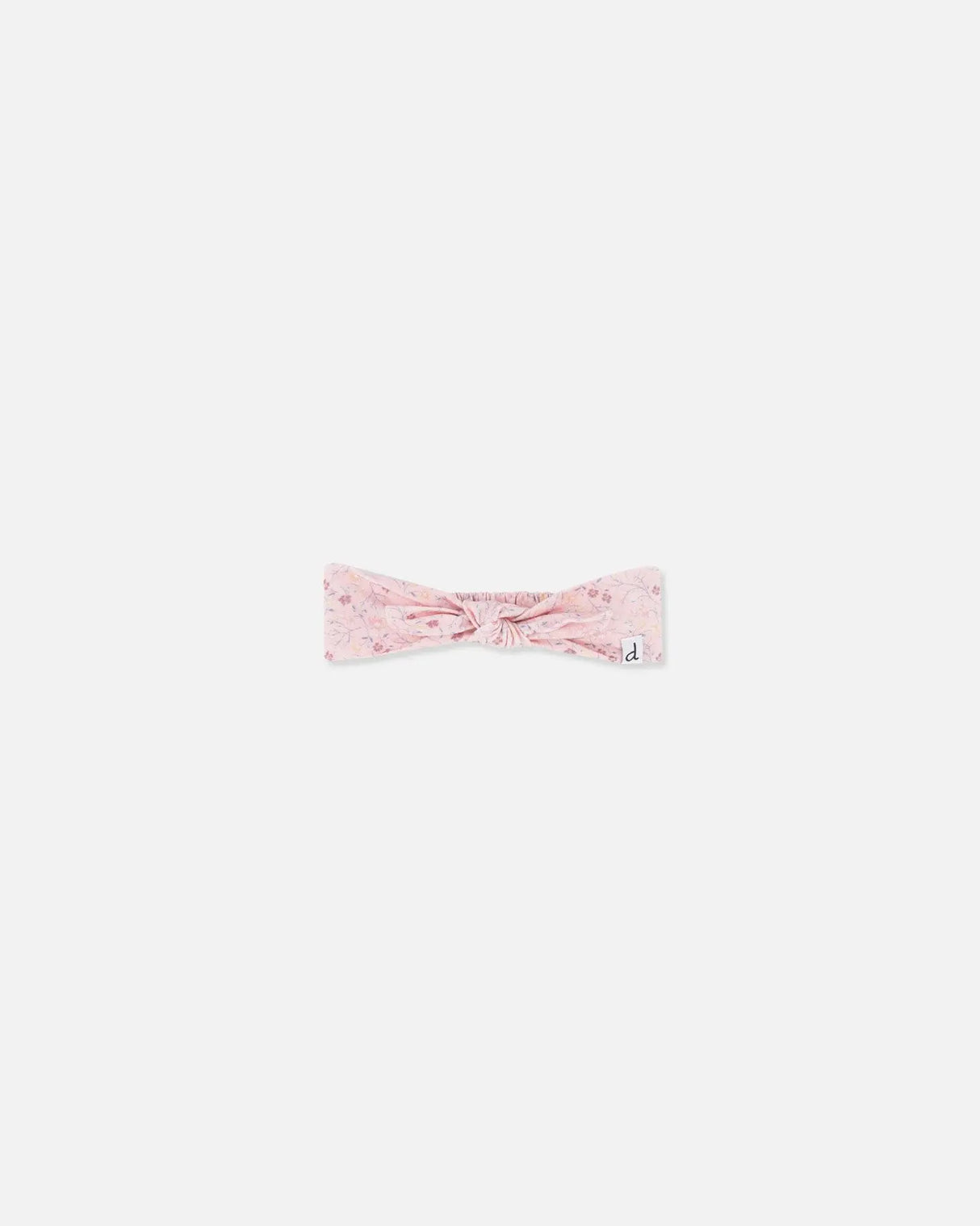 Organic Cotton Headband Printed Pink Small Flower | Deux par Deux | Jenni Kidz