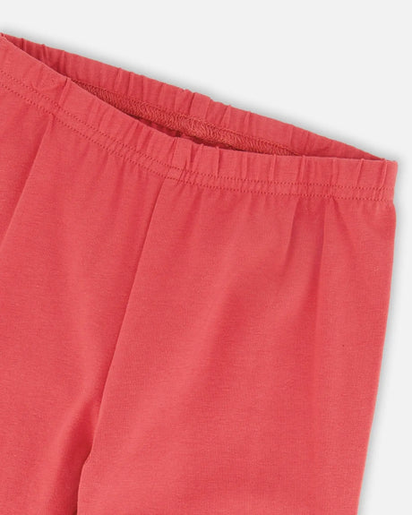 Organic Cotton Leggings Red With Apples | Deux par Deux | Jenni Kidz