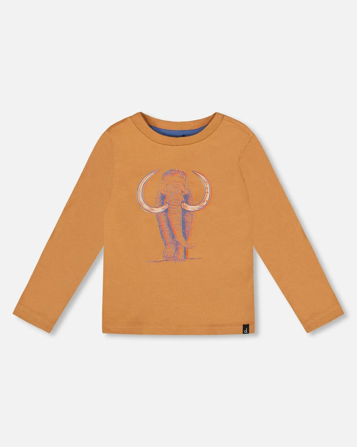 Organic Cotton Long Sleeve T-Shirt Cashew Brown | Deux par Deux | Jenni Kidz