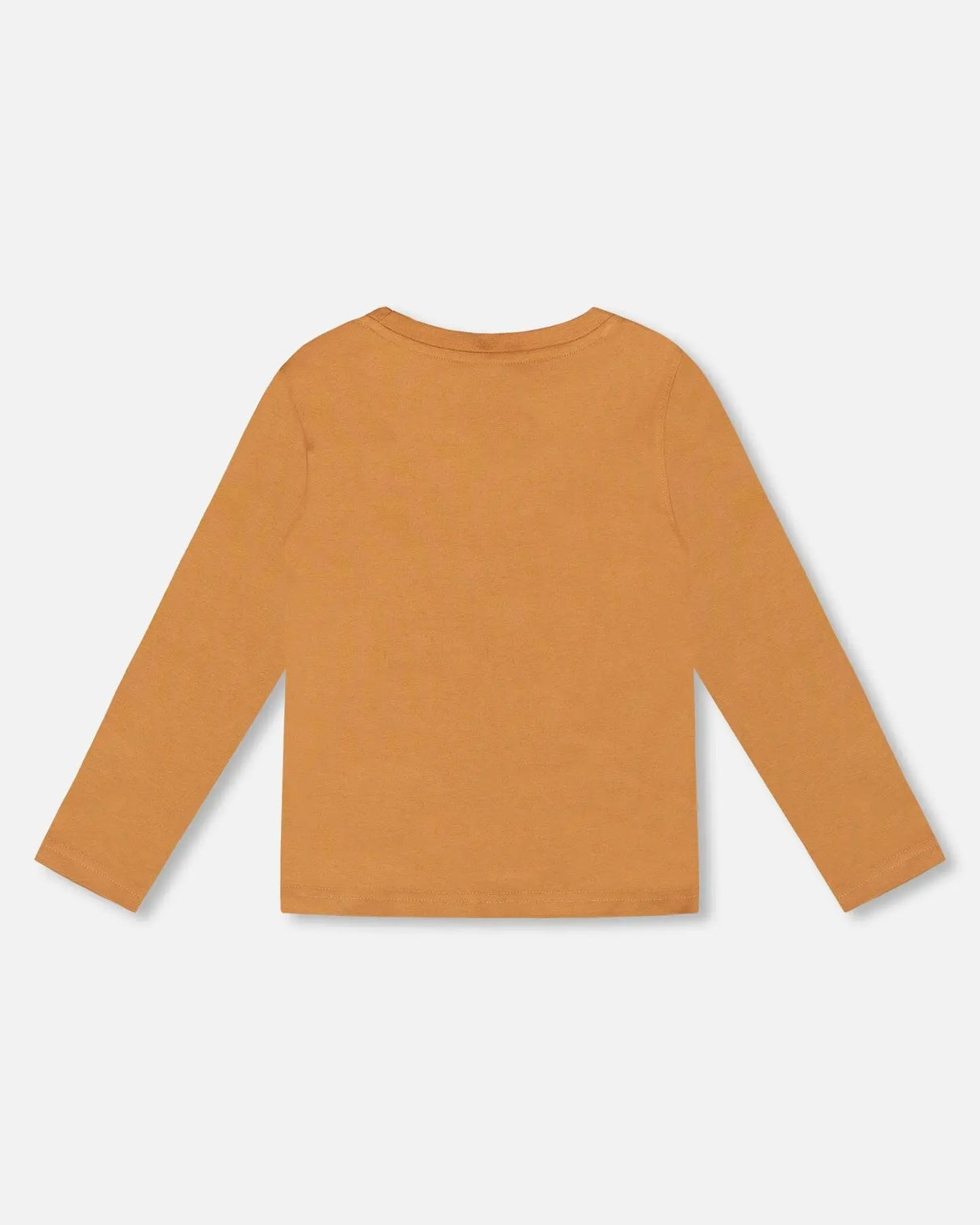 Organic Cotton Long Sleeve T-Shirt Cashew Brown | Deux par Deux | Jenni Kidz