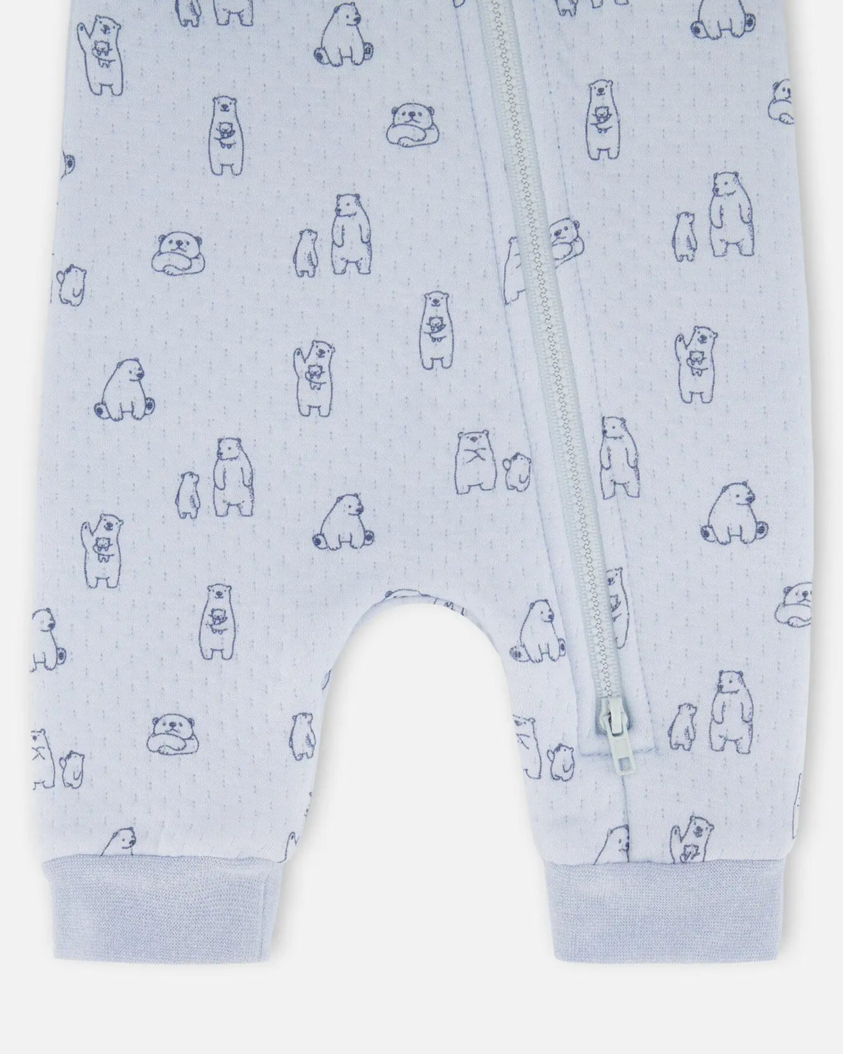 Organic Cotton One-Piece And Baby Romper Blue Bear Print | Deux par Deux | Jenni Kidz