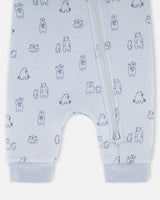 Organic Cotton One-Piece And Baby Romper Blue Bear Print | Deux par Deux | Jenni Kidz