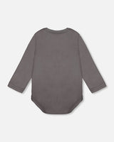 Organic Cotton Onesie Dark Gray | Deux par Deux | Jenni Kidz