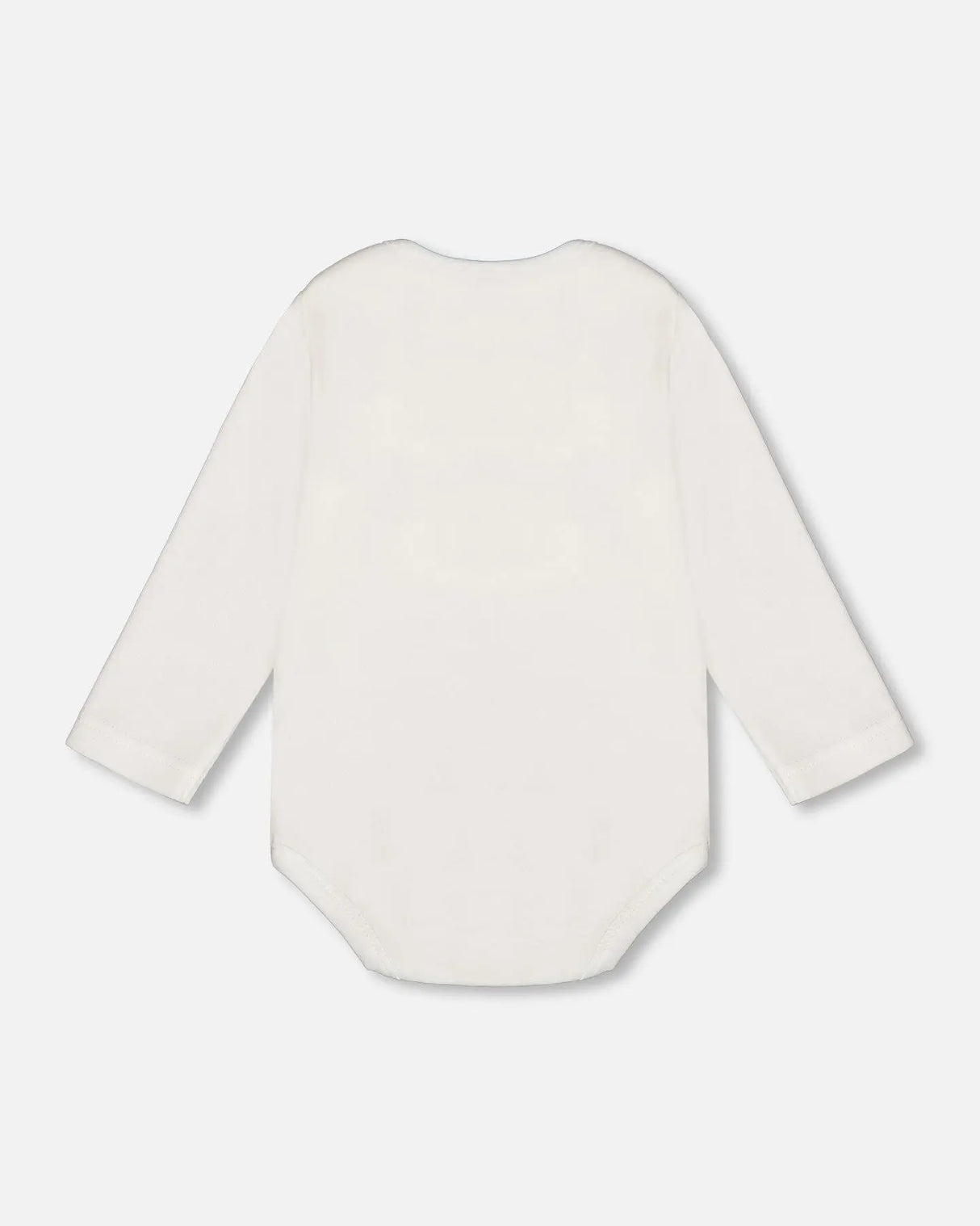 Organic Cotton Onesie With Print Off White | Deux par Deux | Jenni Kidz