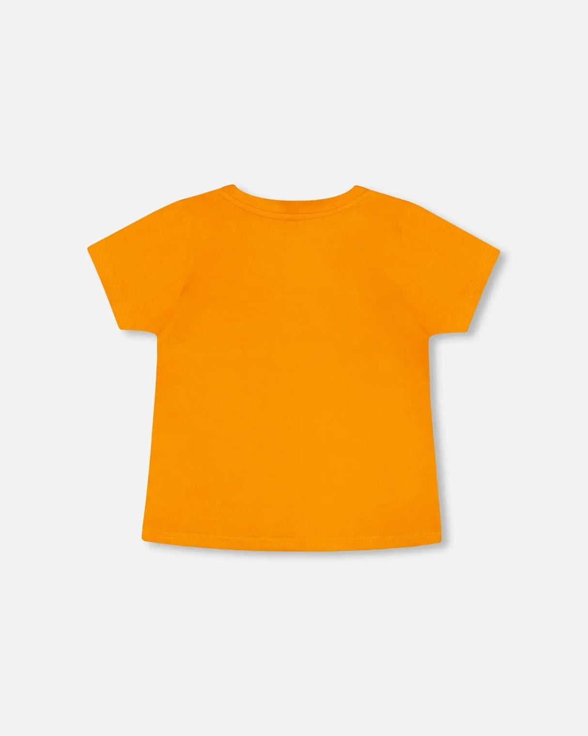 Organic Cotton T-Shirt With Print Orange | Deux par Deux | Jenni Kidz