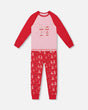 Organic Cotton Two Piece Pajama Set Red Printed Christmas Tree | Deux par Deux | Jenni Kidz