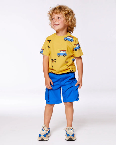 Parachute Cargo Pocket Shorts Royal Blue | Deux par Deux | Jenni Kidz