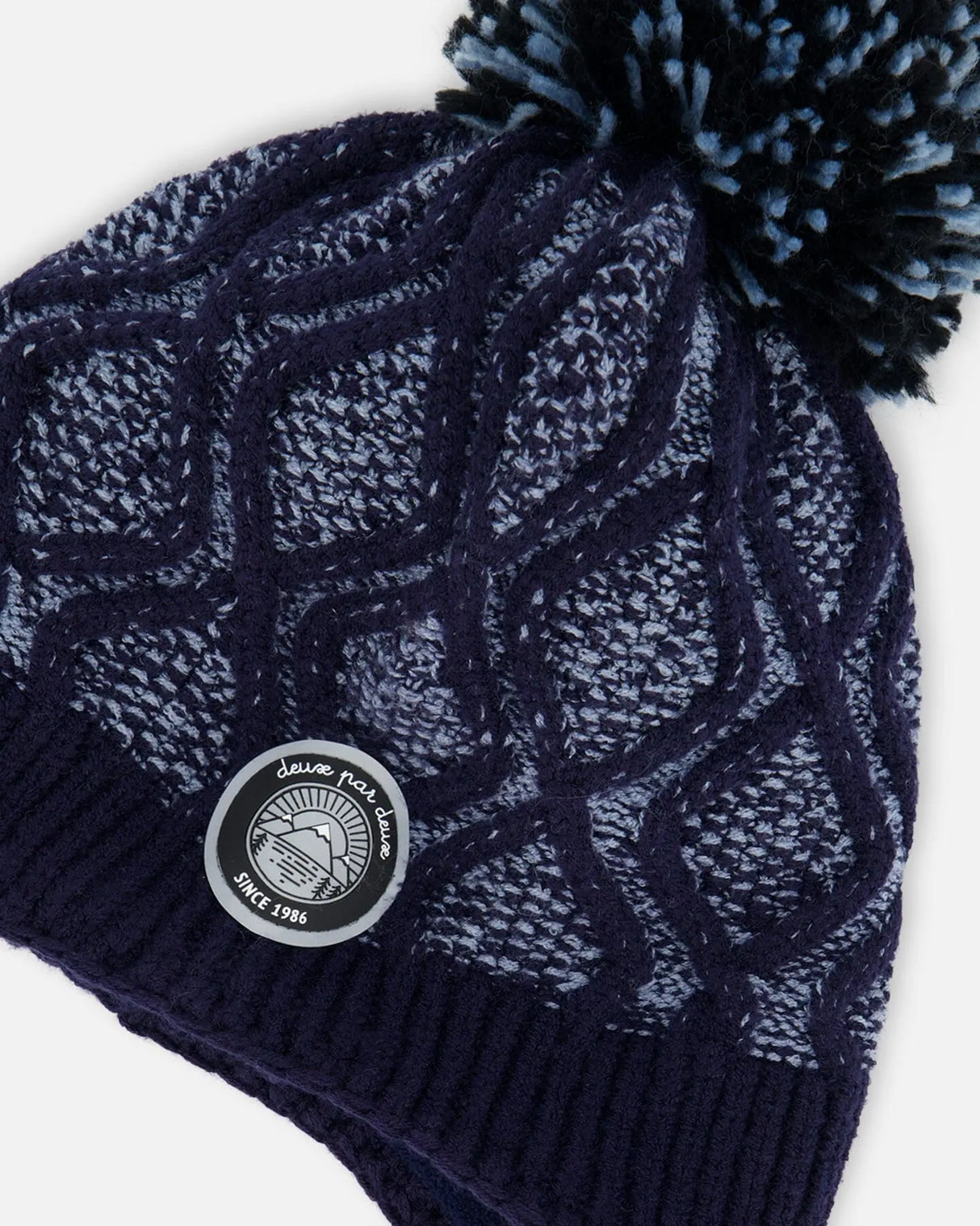 Peruvian Knit Hat Heather Blue | Deux par Deux | Jenni Kidz