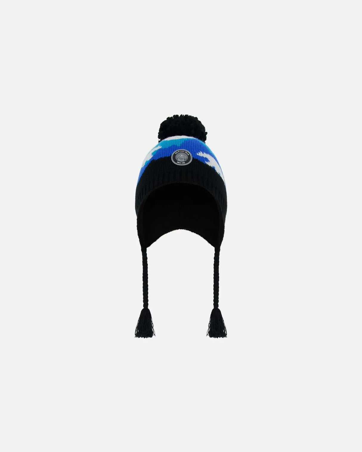 Peruvian Knit Hat Royal Blue Bears And Black | Deux par Deux | Jenni Kidz