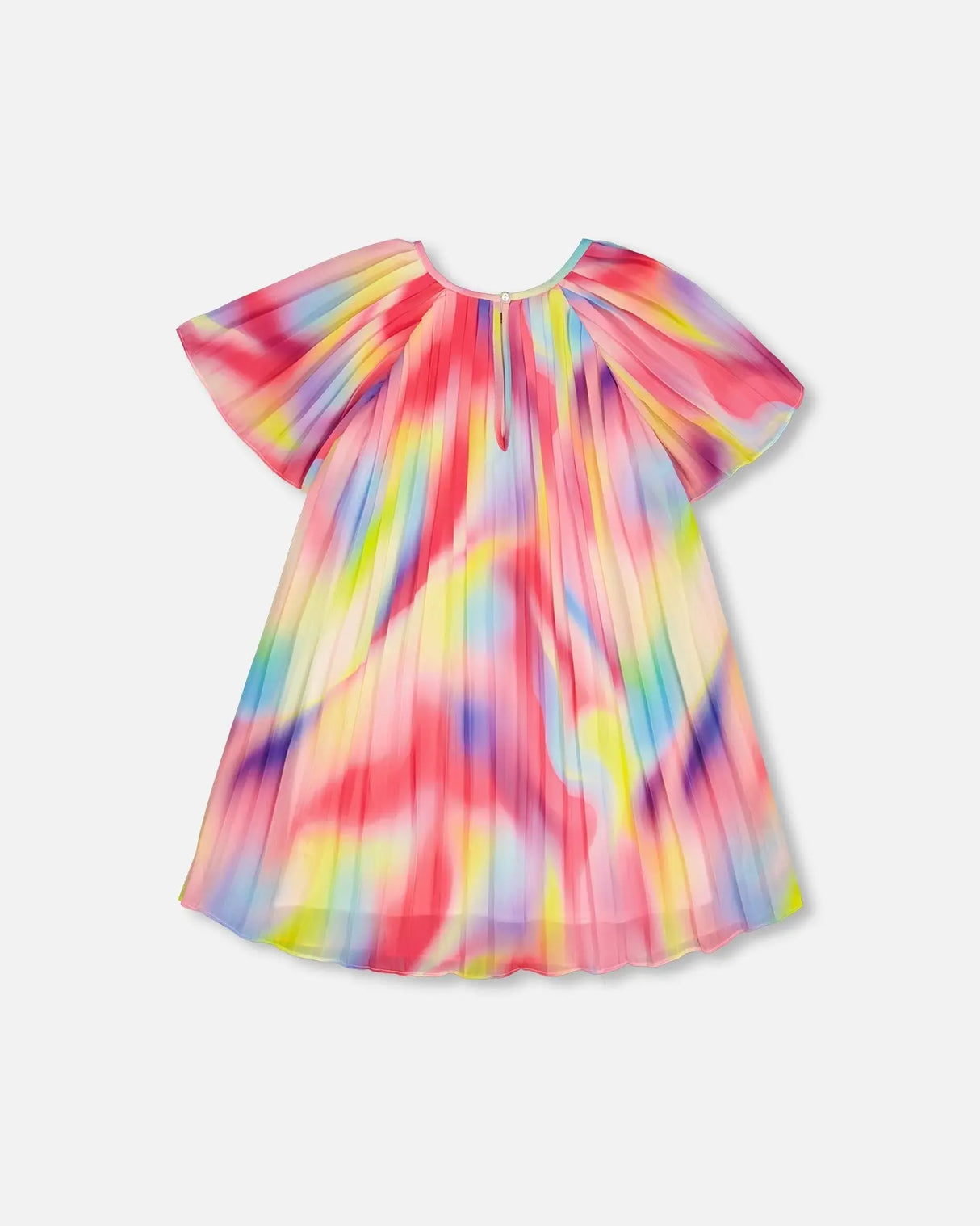 Pleated Chiffon Dress Rainbow | Deux par Deux | Jenni Kidz