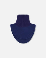 Polar Fleece And Knit Neckwarmer Navy Blue | Deux par Deux | Jenni Kidz