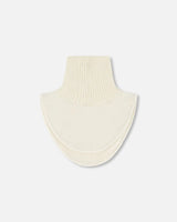 Polar Fleece And Knit Neckwarmer Off-White | Deux par Deux | Jenni Kidz
