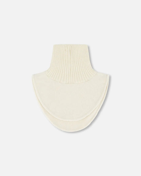 Polar Fleece And Knit Neckwarmer Off-White | Deux par Deux | Jenni Kidz