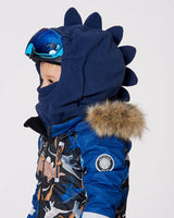 Polar Fleece Balaclava For Ski Helmet Navy Blue | Deux par Deux | Jenni Kidz