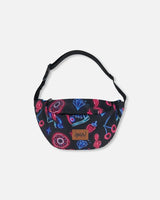 Printed Fanny Pack Black And Blue And Pink Items | Deux par Deux | Jenni Kidz