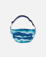 Printed Fanny Pack Blue Wave And Black | Deux par Deux | Jenni Kidz