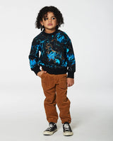 Printed Fleece Sweatshirt Blue Storm | Deux par Deux | Jenni Kidz