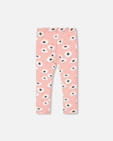 Printed Leggings Pink With White Flowers | Deux par Deux | Jenni Kidz